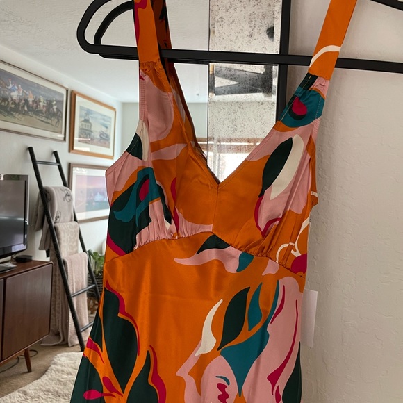 Reformation Daytona Silk Dress in Electra - Picture 3 of 4